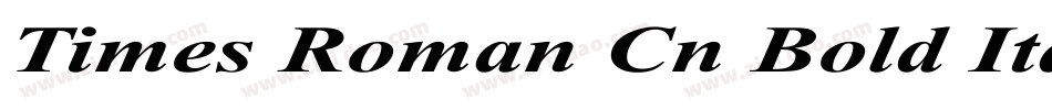 Times Roman Cn Bold Italic字体转换